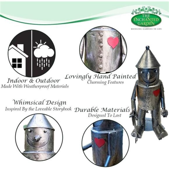 Tin Man Garden Decor Outdoor Statue Sculptures Metal Yard Art - Picture 5 of 8